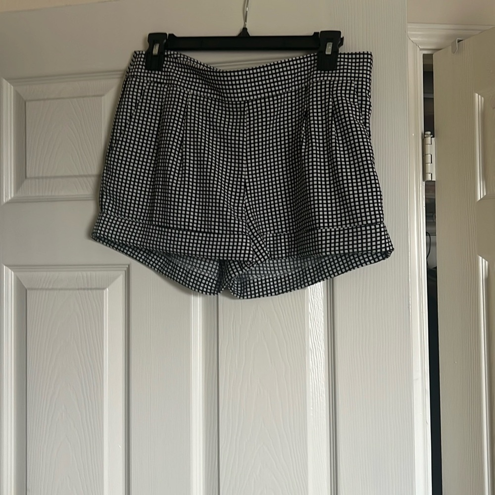 Black and white shorts